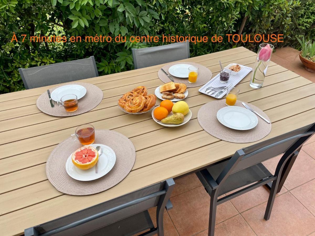 50 M2 T2 Au Calme, Lumineux, Confortable, Cosy, Climatise, Privatif Avec Parking Gratuit Et Terrasse ตูลูส ภายนอก รูปภาพ